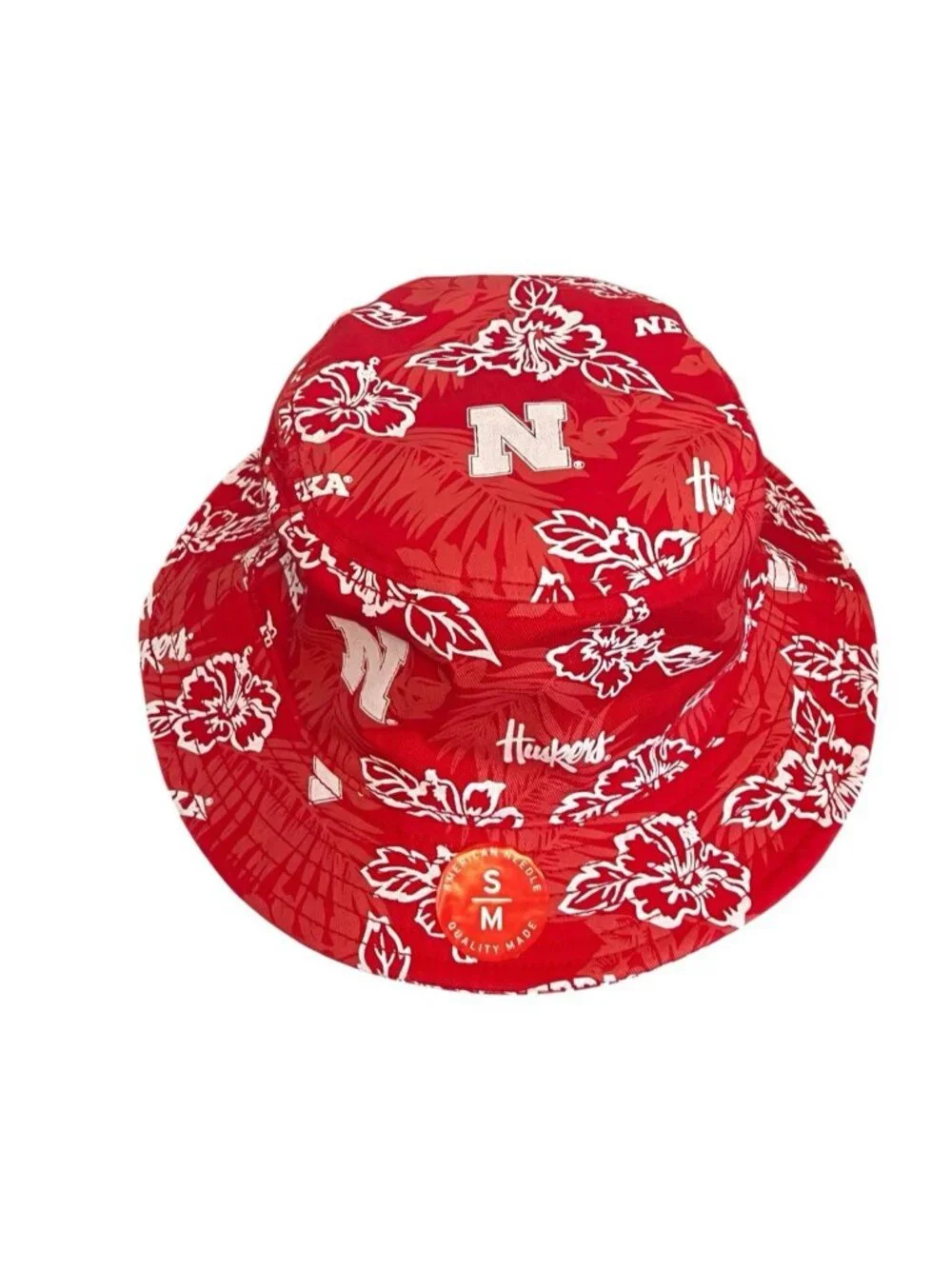 Reyn Spooner x American Needle Nebraska Huskers NCAA Floral Bucket Hat S/M